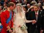 Książę William i Kate Middleton z ojcem