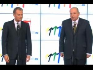 Premier Donald Tusk i Mikołaj Dowgielewicz