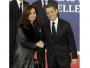 Cristina Fernandez de Kirchner - prezydent Argentyny - i prezydent Niclolas Sarkozy na szczycie G20 we Francji.