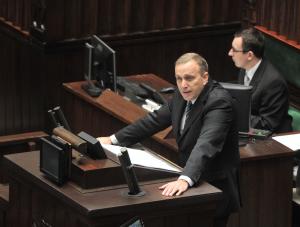 Grzegorz Schetyna murem Donaldem Tuskiem