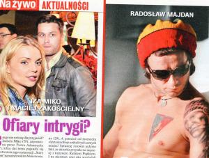 Radek Majdan zamalował Dodę na oczach reportera Na żywo.