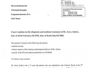 Opinia kliniki uniwersytetu w Bonn