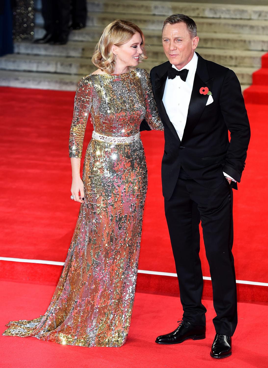 Daniel Craig i Lea Seydoux na premierze "Spectre" w Londynie