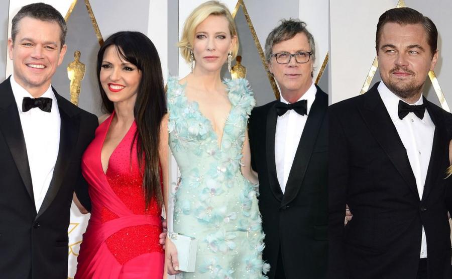 Matt Damon i Luciana Barroso na Oscarach