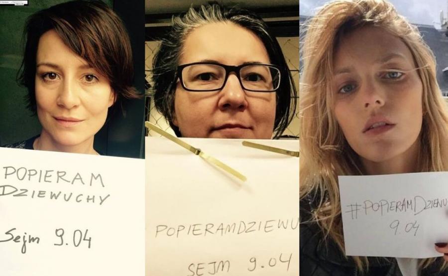 Maja Ostaszewska, Kasia Adamik i Anja Rubik popierają akcję "Dziewuchy dziewuchom"